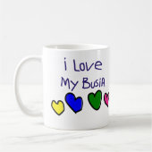 Mug J'amour d'I mon cadeau de Busia (grand-maman (Gauche)