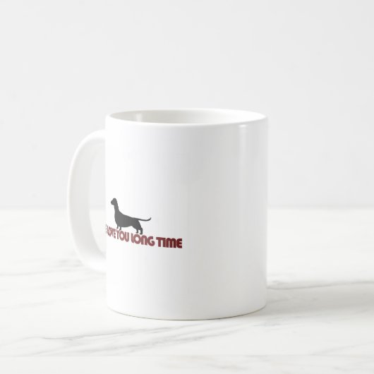 Mug J'amour vous teckel de long temps (Devant gauche)