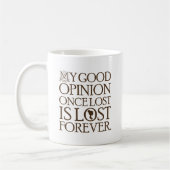 Mug Jane Austen Citation Bonne opinion (Gauche)