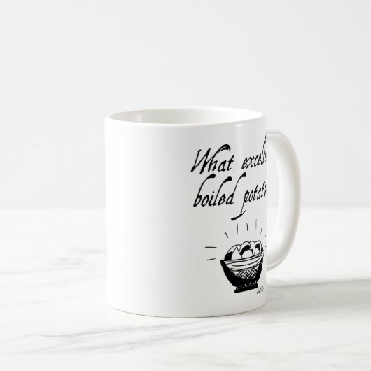 Mug Jane Austen Drôle Potato Citation Main Illustrée (Devant droit)