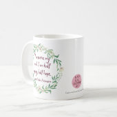 Mug Jane Austen Persuasion Citation Cute Floral Littér (Devant gauche)