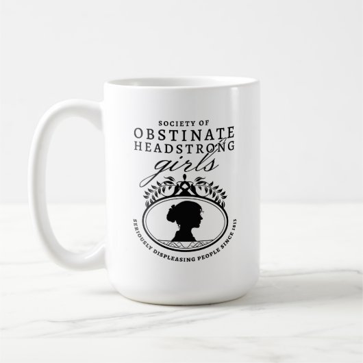 Mug Jane Austen Society of Obstinate Headstrong Girls (Gauche)