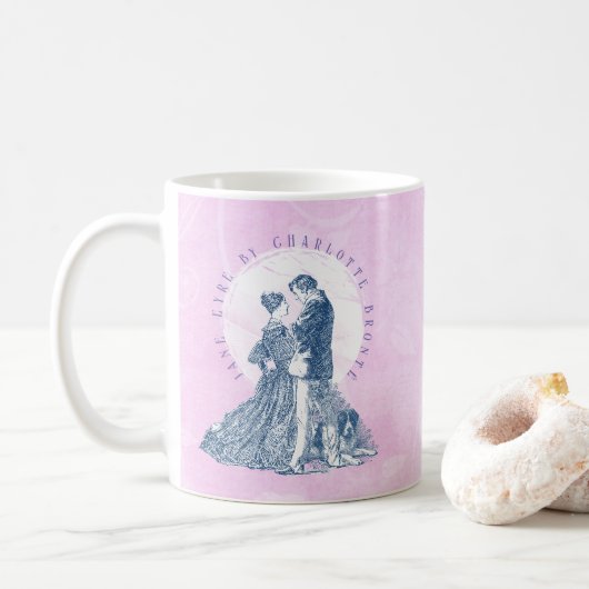 Mug Jane Eyre et Edward Rochester avec Pilot Pink (Avec donut)