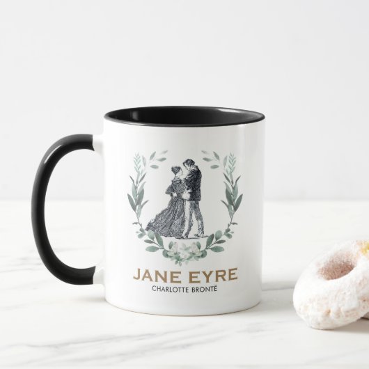 Mug Jane Eyre et Edward Rochester avec Wreath (Avec donut)