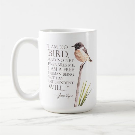 Mug Jane Eyre - Je Ne Suis Pas Un Oiseau - Oiseau Brow (Gauche)