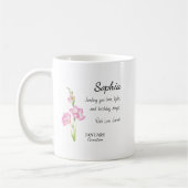 Mug January Carnation Personalized Birthday (Gauche)