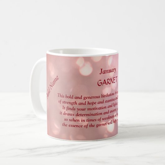 Mug Janvier Birthstone Garnet (Devant gauche)