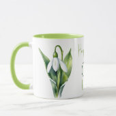 Mug Janvier cadeaux de fleur Fleur de neige blanche (Gauche)
