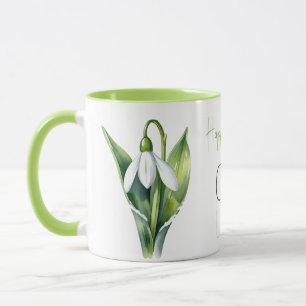 Mug Janvier cadeaux de fleur Fleur de neige blanche