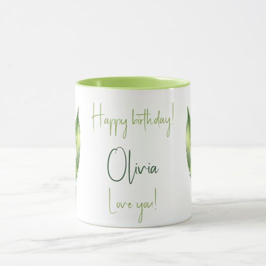 Mug Janvier cadeaux de fleur Fleur de neige blanche (Centre)