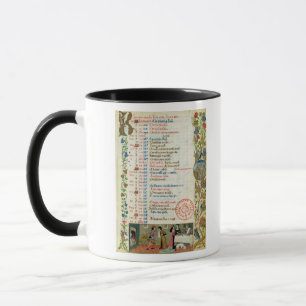 Mug Janvier ; chiffres mangeant et buvant