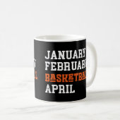 Mug Janvier Février Basket Avril (Devant droit)