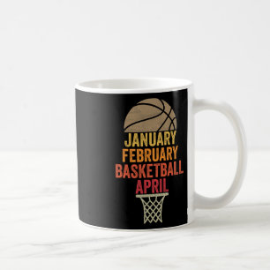 Mug Janvier Février Bysketbyll Avril Fun Retro Apparen