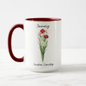 Mug Janvier Fleur de naissance Carnation & neige drop (Gauche)