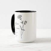 Mug Janvier Maid of Honor Don | Fleur de carnation (Devant gauche)