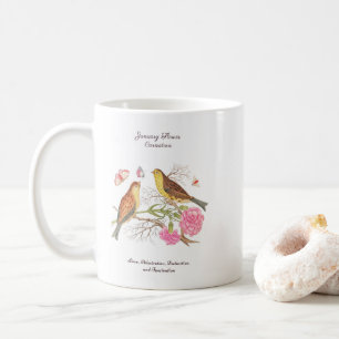 Mug Janvier Mois de naissance Fleur Anniversaire Cadea
