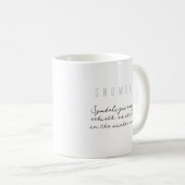 Mug Janvier Mois de naissance Fleur avec nom - Snowdro (Devant droit)