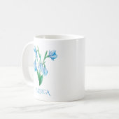 Mug Janvier Mois de naissance Fleur Blue Snowdrop (Devant gauche)