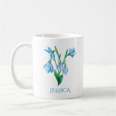 Mug Janvier Mois de naissance Fleur Blue Snowdrop (Gauche)