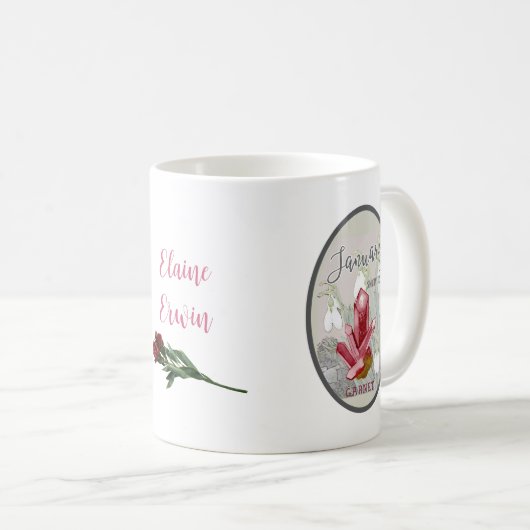 Mug Janvier Pierre et Fleur 2 (Devant droit)