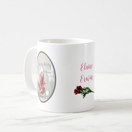 Mug Janvier Pierre et Fleur 2 (Devant gauche)