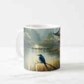 Mug Japan Lac Oiseau 1 - Toile (Devant gauche)