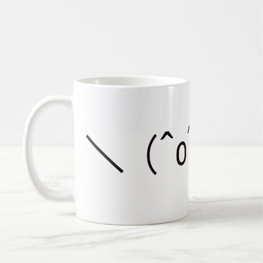 Mug Japanese ASCII Art「＼(^o^)／オワタ」 (Gauche)