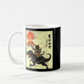 Mug Japanese Black Cat On Trex Funny Ukiyo-e Boys Kids (Gauche)