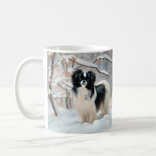 Mug Japanese Chin Qu'il neige Noël