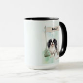 Mug Japanese Chin Watercolor Personalized Dog (Devant droit)