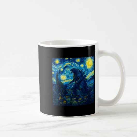 Mug Japanese Monster Kaiju Van Gogh Starry Night (Droite)