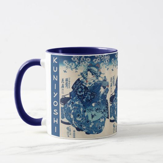 Mug Japanese Ukiyo-e – Utagawa Kuniyoshi – Custom Text (Gauche)