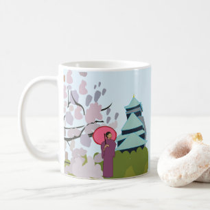 Mug Japon Cherry Blossom Geisha Kimono