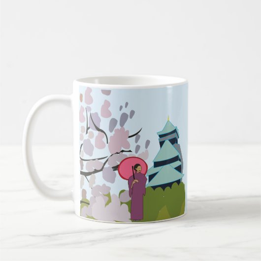 Mug Japon Cherry Blossom Geisha Kimono (Gauche)