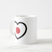Mug Japon | Coeur du drapeau japonais (Devant gauche)