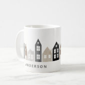 Mug Japon moderne Noël Nordique maisons vacances (Devant gauche)