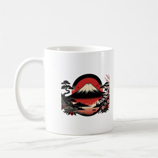 Mug Japon Sakura Jardin Cherry Blossom Mont Fuji (Gauche)
