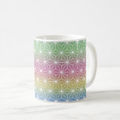 Mug Japonais Asanoha traditionnel Print Pastel Arc-en- (Devant droit)