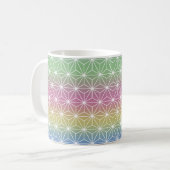 Mug Japonais Asanoha traditionnel Print Pastel Arc-en- (Devant gauche)