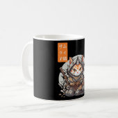 Mug Japonais Samurai Guerrier Kawaii Chat Anime Lover (Devant gauche)