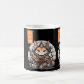 Mug Japonais Samurai Guerrier Kawaii Chat Anime Lover (Centre)