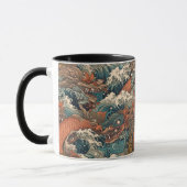 Mug Japonais tatouage art deux dragons (Gauche)