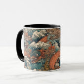 Mug Japonais tatouage art deux dragons (Devant gauche)