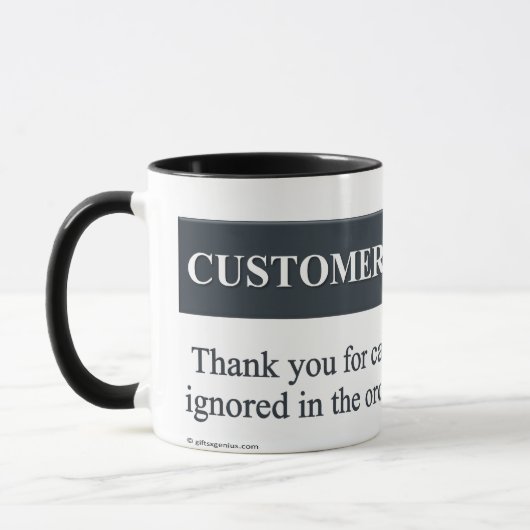 Mug J'appelle la ligne de service à la clientèle (Gauche)