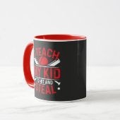 Mug J'apprends à mon enfant à frapper et à voler (Devant gauche)