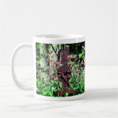 Mug Jardin à fleurs de lapin rouillé Personnalisé (Gauche)