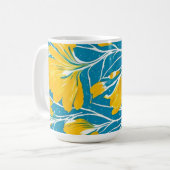 Mug jardin à fleurs jaunes (Devant gauche)