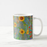 Mug Jardin agricole de Gustav Klimt avec tournesols<br><div class="desc">Jardin agricole de Gustav Klimt avec tasse de café de tournesol.</div>