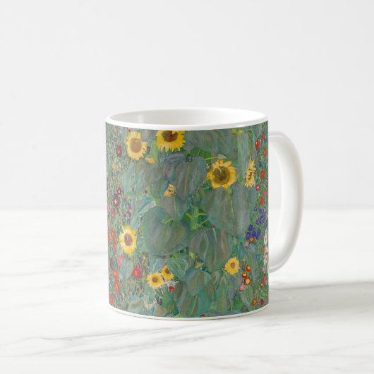 Mug Jardin agricole de Klimt avec tournesols (Devant droit)