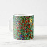 Mug Jardin Agricole Gustav Klimt Avec Peinture De Fleu<br><div class="desc">Jardin Ferme Gustav Klimt Avec Fleurs de soleil Floral Vintage Art Nouveau Peinture</div>